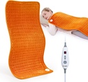 WOOMER 여분 큰 난방 패드, 17" x33” XL 난방 패드, 다 색깔 선택권을 가진 열 패드, Moist 열 치료 특징, 자동 차단, 전원 장치 저장 벨트