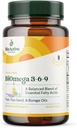 BIOACTIVE NUTRIENTS BiOmega 3-6-9 여성 및 남성을위한 보충 Softgels - 오메가 3 6 9 - 최고의 물고기, Flaxseed 오일 및 Borage 오일 보충 교재 - 1200mg - 90 Softgels