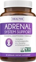 Adrenal System Support & Cortisol Manager (2 개월 공급) 강력한 Ashwagandha & L-Tyrosine Fatigue Supplement - 균형 잡힌 Cortisol 레벨, 건강 및 스트레스 완화 유지 - 비 GMO - 60 캡슐