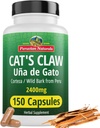 페루 자연 고양이의 클로 초본 보충 150 캡슐 - 비건의 Uña de Gato 2400mg, 페루, 비 GMO, Uncaria Tomentosa UNA de Gato