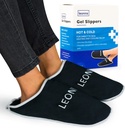 젤 아이스 팩 슬리퍼 - 발 고통, 발, 통풍 구호, Swollen 발, Plantar Fasciitis 및 Heel Spurs- One Size Fits에 대한 뜨거운 콜드 치료 제공 (블랙)