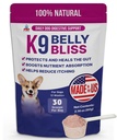 K9 Belly Bliss, 개를위한 모든 자연 Gut 건강, Vet은 매일 소화 지원 및 개 변비 완화를위한 개를위한 Prebiotic을 승인, 건조하고 젖은 식품, 30 국물에 토퍼를 사용하기 쉬운.