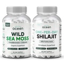 유기 바다 야생 바다 Moss 캡슐과 남성과 여성을위한 일 Shilajit - 100 % 아일랜드어 바다 Moss 및 순수한 Shilajit 캡슐 - 여성과 남성을위한 Thyroid 지원