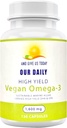 우리의 매일 Vites Vegan Omega-3 보충교재 - DHA & EPA 지방산을 위한 바다 Algal 근원 - 식물 근거한 물고기 기름 대안 - Carrageenan 자유로운 Softgels & Optimal 웰니스
