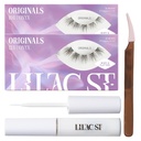 Lilac St - Originals Starter Kit - Natural Faux Eyelash Clusters (10mm & 12mm), Clear Lash Glue, & Lash Applicator - 경량 & Lifelike - Lasts 10 Days - Cruelty Free, Vegan - 20 Lashes