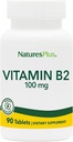 자연 플러스 비타민 B2 (Riboflavin) - 100 mg, 90 채식 정제 - 자연 에너지 및 대사 부스터, 전반적인 건강을 촉진 - 글루텐 - 무료 90 서빙
