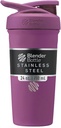 BlenderBottle Strada Shaker 컵 절연 스테인레스 스틸 물병 와이어 위스키, 24Ounce, 배관