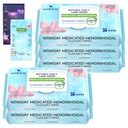 불쾌한 치질 Wipes | Medicated Witch Hazel Wipes Ph Balanced | 304 Count Fragrance Free Adult Hemorrhoid Treatment Witch Hazel Wipe for Butt Itch Relief Soothing