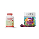 SmartyPants 아이 Multivitamin Gummies와 섬유 보충교재: 오메가 3 물고기 기름 & OLLY 아이 Multivitamin + Probiotic 거미, 소화 및 면역 지원