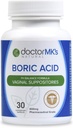 건강한 Feminine PH 지원을 위한 MK's NATURAL Boric 산성 좌약 (600mg). 30의 질 좌약 캡슐