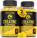 힘 & 운동 성과를 위한 아틀란티스 영양 크레아틴 Monohydrate Gummies - 서빙 당 5g Creatine - 근육, 부스트 성과 & 내구시간을 건설하고 포스트 운동 회복을 개량하십시오 - 120 조사