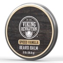 Viking Revolution Spiced Vanilla Beard Balm - Argan Oil, Jojoba Oil과 남성을위한 Beard Softener - Beeswax와 남성을위한 Beard Moisturizer - 남자를위한 Beard Wax (2oz, 1 Pack)