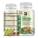 Cortisol는 여자 남자, 10-in-1 Ashwagandha, 마그네슘, L-Theanine, 균형 잡힌 Cortisol 수준, 밤 & Calm 지원을 가진 Cortisol Detox를 보충합니다, 120 Vegan 캡슐