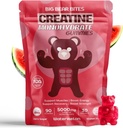 Creatine Monohydrate Gummies for Men & Women | 5000mg of Creatine Gummies per 서빙 | 설탕, 글루텐 프리 & 할랄 | 포장 90 사전 운동 및 근육 회복 | 수박 맛
