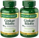 자연의 Bounty Ginkgo Biloba 60 Mg, 200 캡슐 (17243) (팩의 2)