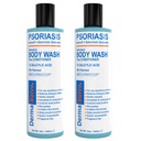 Dermasolve Medicated Psoriasis Body Wash - 2-Pack (8.0 oz each) - Psoriasis, Eczema & Seborrheic Dermatitis, 건조한, Itchy, 빨강, Flaky, Scaly 피부에서 기복을 제공하기 위하여 입증하십시오