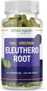 Full Spectrum Eleuthero Root Capsules - Siberian Ginseng - 부스트 물리 체력 및 정신 경보 - Immune System 지원 - 향상된 Eleutheroside Profile - 모든 자연 - 125 Vegan 캡슐