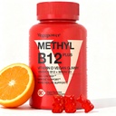 Vegan 비타민 D3 & B12 Gummies, 성인 & 아이를 위한 메틸 B12 보충교재는, 자연 에너지, 면역성, 대사 및 초점, 오렌지, 90의 Gummies를 위한 비타민 D 3로 강화했습니다