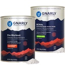 Gnarly 영양 Gnarly Preworkout Strawberry Lemonade 카페인 무료 (14.82oz) BCAAs 레몬 Lime (10.58oz)