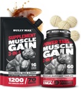 Bully Max 3-in-1 Liquid Dog Muscle Builder 및 Power Tabs (60 탭) 번들 - 근육 성장, 에너지 및 모든 Breeds, 강아지 및 성인 개에 대한 높은 단백질 보충 및 Chewable Multivitamins