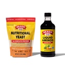 Bragg Premium 12 Ounce Nutritional Yeast Seasoning 파우치 - Vegan, 글루텐 무료 치즈 조각 및 액체 아미노산 모든 목적 계절 - 간장 대안 16 온스