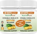 Chewable Iron 65 mg 비타민 C 180 mg - 파인애플 맛의 정제 60 개 (2)