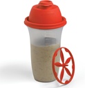 SIGNORA WARE 셰이커 병 | 17-Ounce 플라스틱 Protein Shake Bottle for Meal Replacement Shakes & Smoothies, 음료, 혼합 샐러드 드레싱 및 소스, Margarita, & More