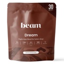 빔 드림 수면 파우더 - Melatonin, 마그네슘, L-Theanine, Reishi Mushroom & Apigenin Sleep Supplement, Sleepy Cocoa Bedtime Drink Mix, Brownie Batter flavor, 30 서빙이있는 성인을위한 수면 보조