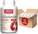 Jarrow 공식 L 글루타민 750 mg, 다이어트 보충, 면역 및 근육 지원, 120 Veggie 캡슐, 최대 120 일 공급 (12 팩)