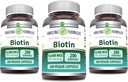 Amazing Formulas Biotin 10000 mcg Veggie 캡슐 | 비타민 B7 보충 | 비 GMO | 글루텐 프리 | 미국에서 제작 (200 개 | 3 팩)