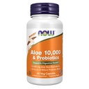 NOW Foods, Aloe 10,000 & Probiotics with 10-Strain (5 Billion) Probiotic Blend, 60 Veg 캡슐