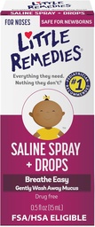 Little Remedies Saline 스프레이 및 드롭, 신생아에 대한 안전, 0.5 fl oz