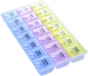 INVODA Pill Case 7 Day 주간 알약 상자 Medication Reminder Pill 주최자 - 아침 노온 저녁 매일 21 Detachable Compartments