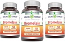 놀랄만한 수식 Bromelain 보충 | 500 Mg | 2400 GDU | 120 Veggie 캡슐 | Non-GMO | 글루텐 프리 | 미국에서 제작 (3 팩)