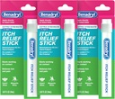 Benadryl 여분 힘 반대로 Itch 안전 지팡이,벌레 Bite Itch 기복, Diphenhydramine HCl 화제 진통제 & 아연 아세테이트 피부 보호제, 야영 정유를 위해 중대한, 0.47 fl oz (포장 3)