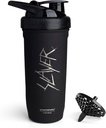 Smartshake Rockband Reforce 스테인리스 단백질 셰이커 병 - 비 절연 체육관 병 | 금속 셰이커 병 - 900 ml | 30 oz - 누설 나사 -에 뚜껑 - BPA 무료 | Slayer, Scratchy 로고