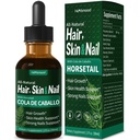 말 꼬리 머리, 피부 & 못 액체 하락, Cola de Caballo, Biotina y Romero, Vitaminas Gotas para el Cabello Uñas y Piel, 여성 w/Rosemary 추출물을 위한 머리 성장 보충교재. 2온스