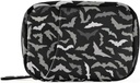 Pill Box Halloween Bats 7 Day Pill Case Travel Pill 주최자 가방 지퍼 휴대용 주간 비타민 의학 보충 홀더 파우치 가방