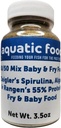 Aquatic Foods Inc. 50/50 Spirulina/Algae 분말 및 Rangen의 소프트 모리스 55% 단백질 코이 & 열대어 프라이팬 뜨 음식... 3.5oz 병의 혼합