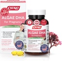 여성을위한 CATALO 오메가 3 조류 DHA - Microalgae의 550mg DHA-Rich 오일, 임신 및 모유 수유, 채식 Softgels, 글루텐 - 60 Softgels