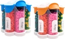 Extra Large Pill 주최자 매일, 주간, 월간 보충 병, 7 XL Compartments (2 팩 콤보)가있는 귀여운 Blossom Pill 분배기 (Light Blue 및 Orange)