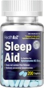 HealthA2Z Sleep Aid 200 Caplets | Diphenhydramine HCl 25mg | 일반 힘 자궁 질환 | 안전 및 비하 비트 형성