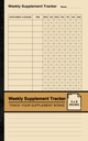 Weekly Supplement Tracker : Simple Supplement Log book | 당신의 보충 입구를 추적 | 작은