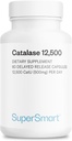 Supersmart - 하루 500mg (12500 CatU) - 천연 효소 - 안티 그레이 헤어 보충 | 비 GMO 및 글루텐 무료 - 60 지연 릴리즈 캡슐