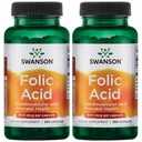 Swanson Folic 산 800 mcg (1Vitamin 335 mcg Dfe Folate) 250 캡슐 (2 팩)
