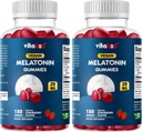 Melatonin 20mg Gummies - 180 카운트 - 약물 무료 - 천연 딸기 맛 - 채식주의, 비 GMO, 글루텐 무료 (2 병)
