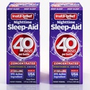 야간 수면 보조 액체, 50mg Diphenhydramine HCl, 트윈 값 팩 (80 복용량), 포도 맛, 가을 Asleep Fast & Stay Asleep Longer