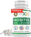 Genex 공식 40:1 Myo-Inositol 2000mg D-Chiro Inositol 50mg (60의 정제) 지원 호르몬 균형 & Ovarian 기능 - Vegan, 글루텐 무료, 비 GMO (30 일 공급)