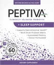 Peptiva 26 억 CFU Probiotic 및 수면 지원 - 임상 검증 된 멀티 스트레인 프로바이오틱 - Lactobacillus 및 Bifidobacterium, Melatonin - 60 카운트