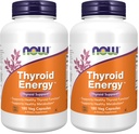 NOW Foods, Thyroid EnergyTM, Iodine 및 Tyrosine Plus Selenium, 아연 및 구리, 180 Veg 캡슐 (팩 2)